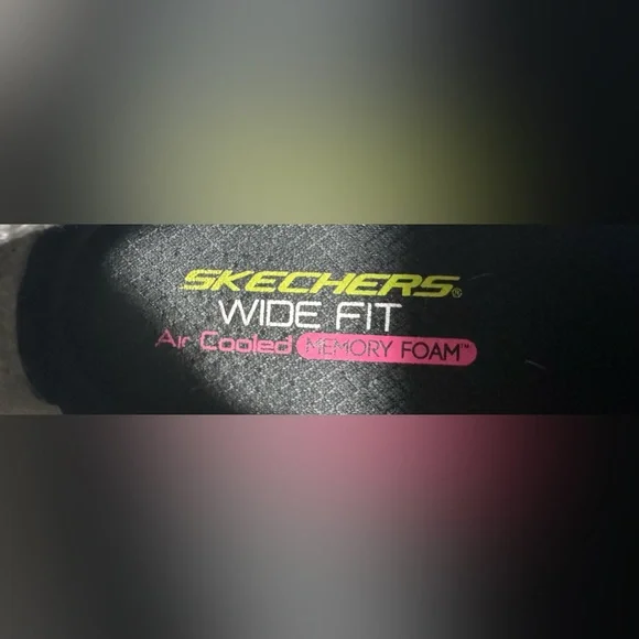 Skechers Women’s Black Sneakers with Rainbow Tie-Dye Accents - Picture 4 of 5